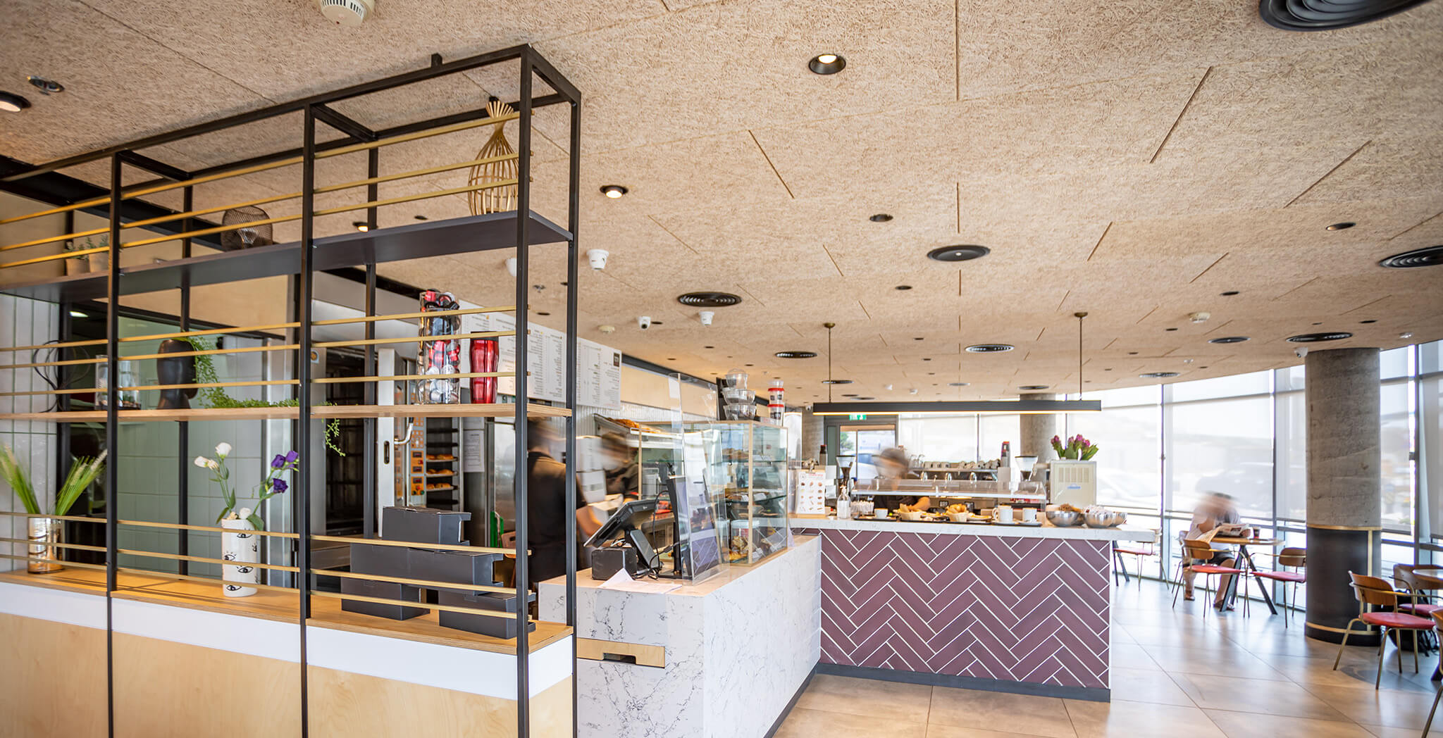 Internal seating area and Afula Valley Center counter