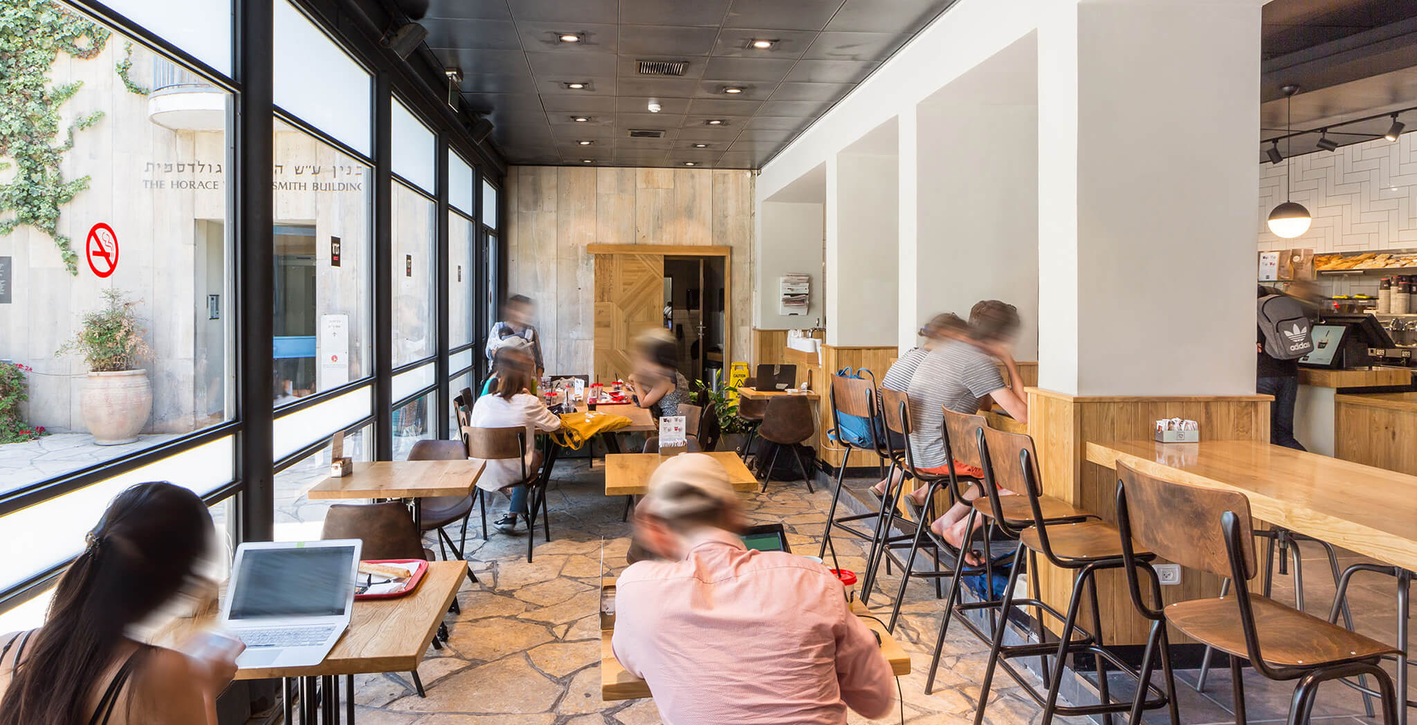 Internal seating area of the Mount Scopus branch