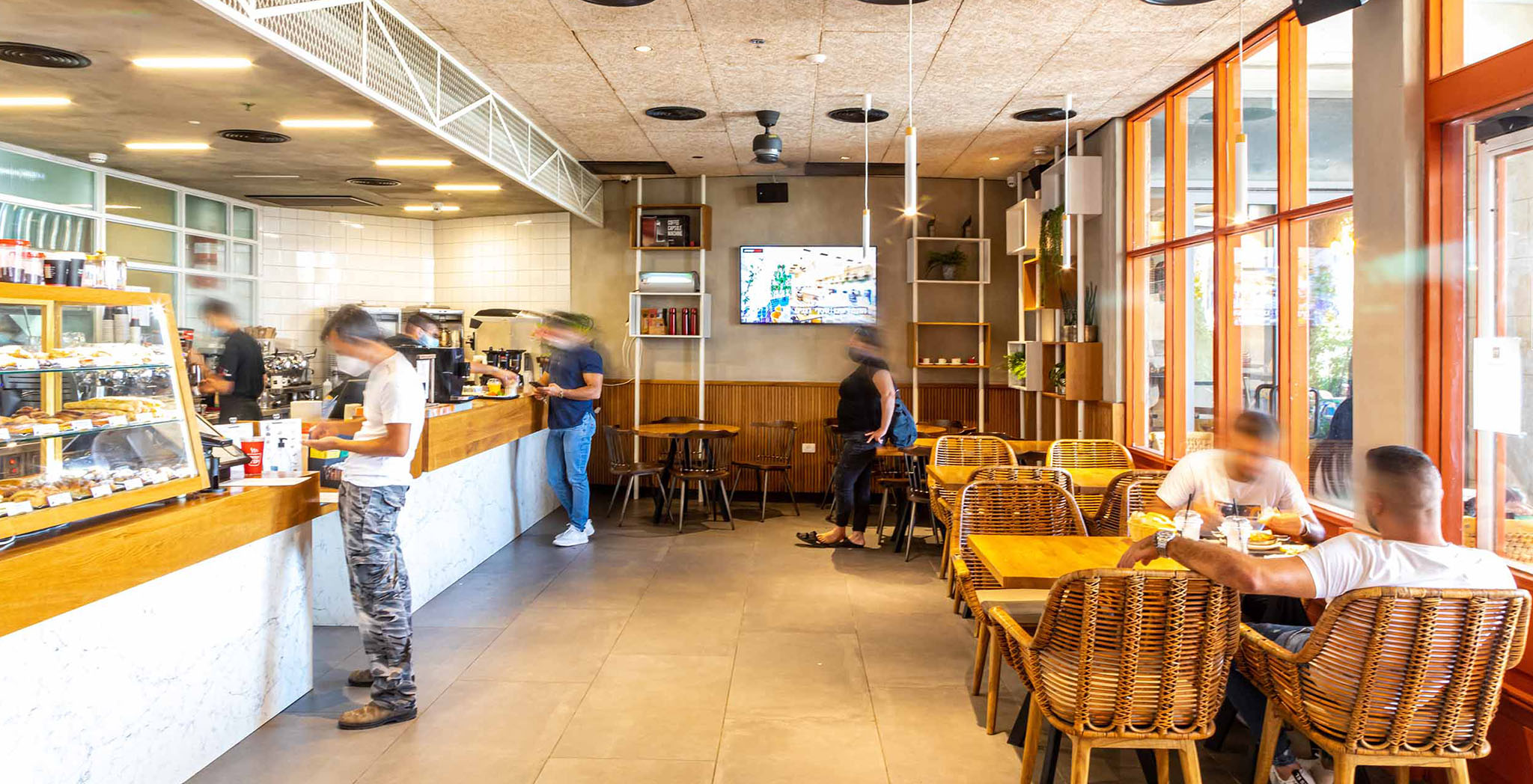 Internal seating area and Yakum branch counter