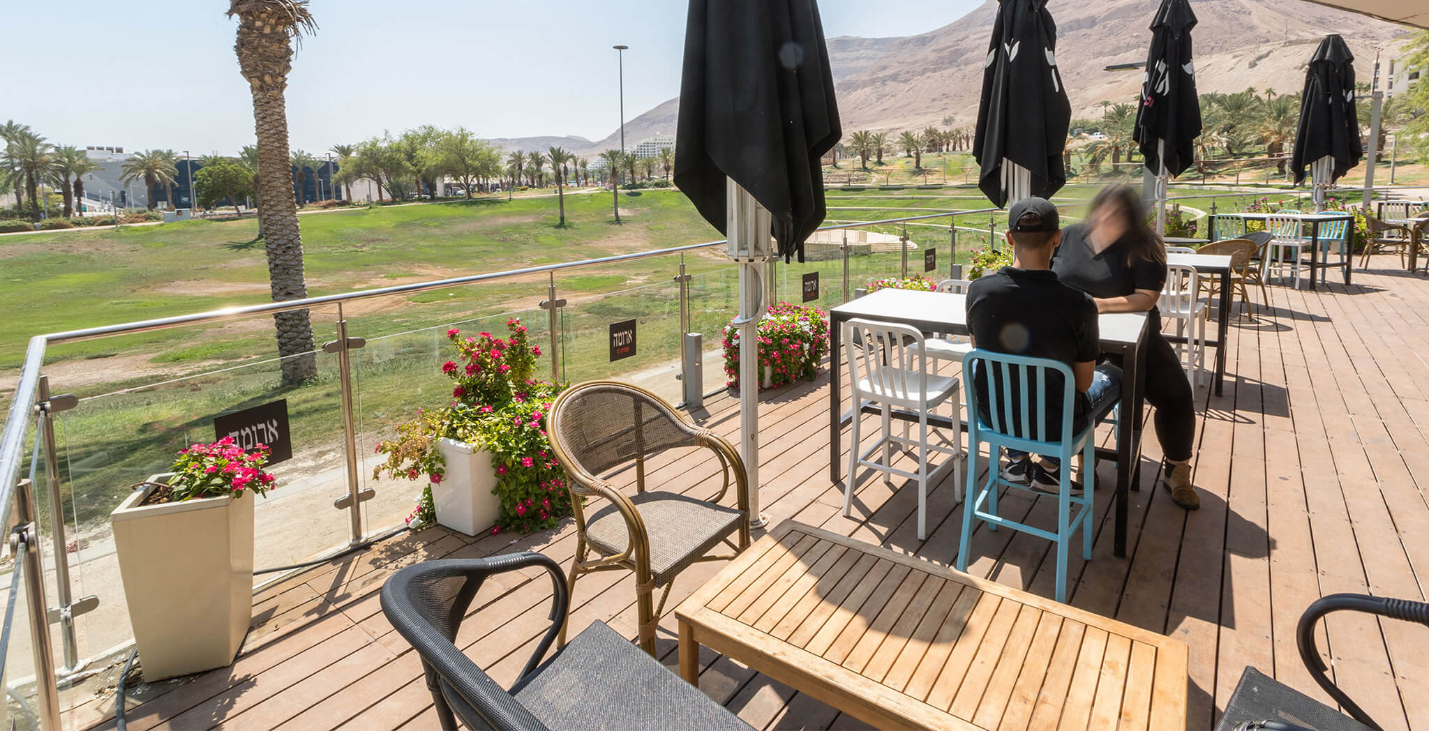 The balcony of the Dead Sea branch